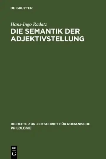 Cover of Die Semantik Der Adjektivstellung