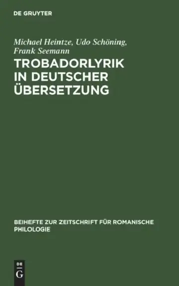 Cover of Trobadorlyrik in Deutscher Ubersetzung