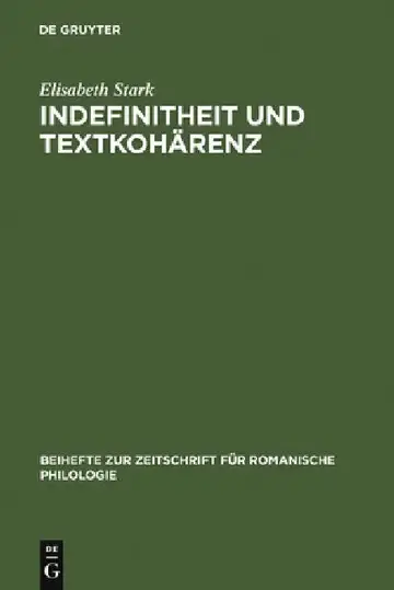 Cover of Indefinitheit und Textkohärenz