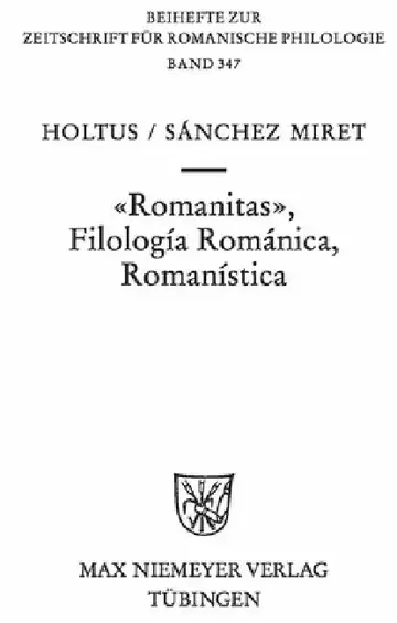 Cover of Romanitas - Filología Románica - Romanística