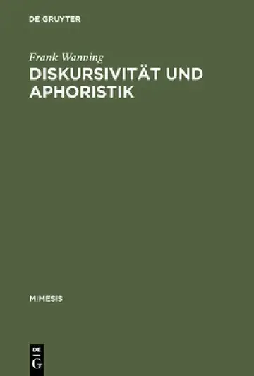Cover of Diskursivität und Aphoristik