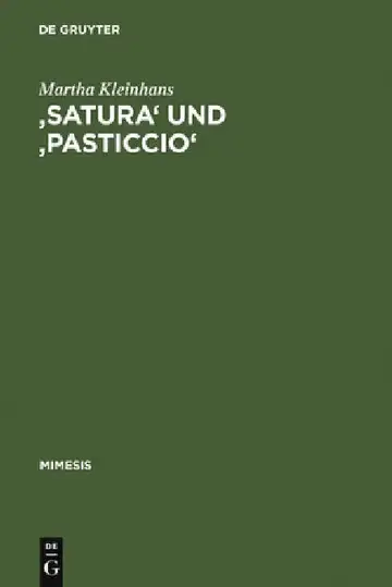 Cover of 'Satura' Und 'Pasticcio'