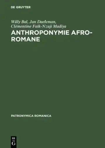 Cover of Anthroponymie afro-romane
