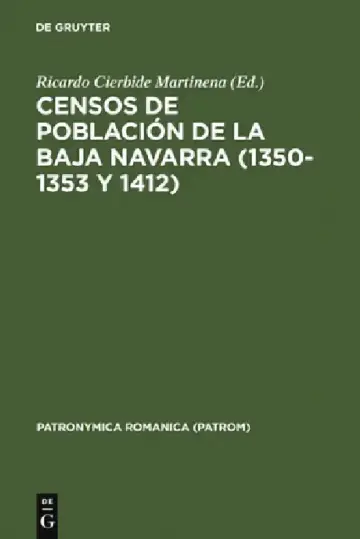 Cover of Censos de Población de la Baja Navarra (1350-1353 Y 1412)