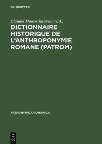 Cover of Dictionnaire historique de l'anthroponymie romane (PatRom)