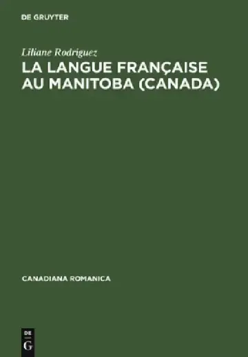 Cover of La langue française au Manitoba (Canada)