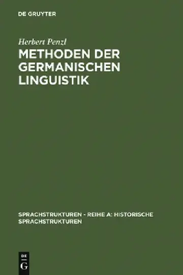 Cover of Methoden der germanischen Linguistik
