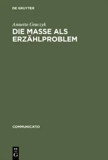 Cover of Die Masse ALS Erzählproblem