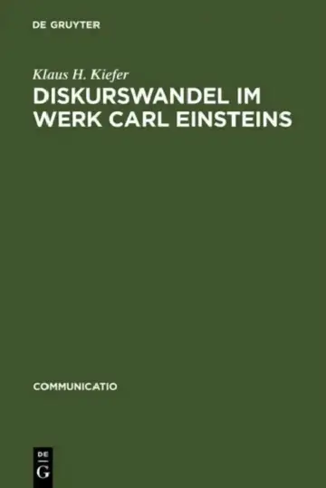 Cover of Diskurswandel im Werk Carl Einsteins