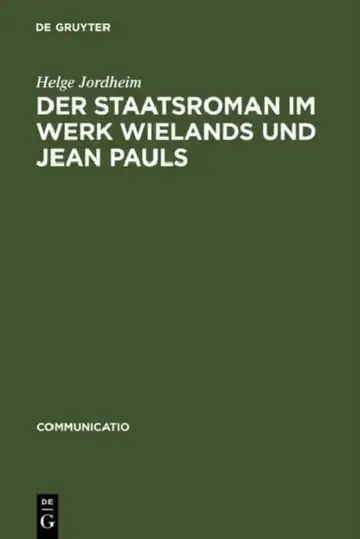 Cover of Der Staatsroman im Werk Wielands und Jean Pauls