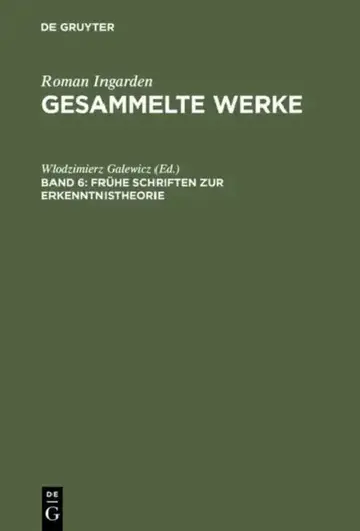 Cover of Fruhe Schriften Zur Erkenntnistheorie