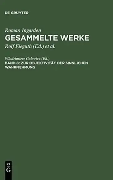 Cover of Zur Objektivit T Der Sinnlichen Wahrnehmung