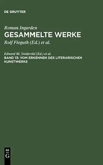 Cover of Vom Erkennen Des Literarischen Kunstwerks
