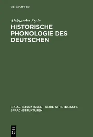 Cover of Historische Phonologie des Deutschen