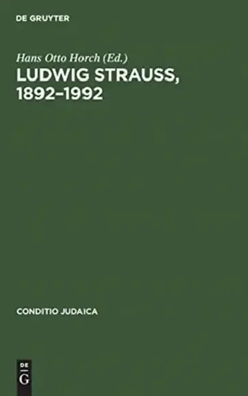 Cover of Ludwig Strauß, 1892-1992