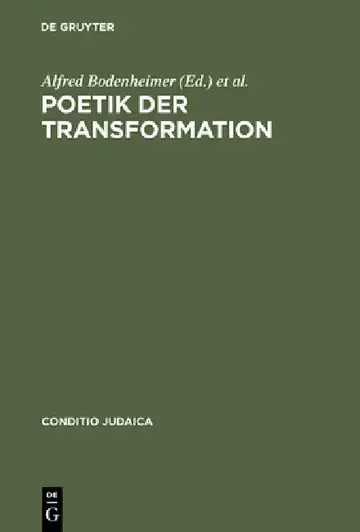Cover of Poetik der Transformation
