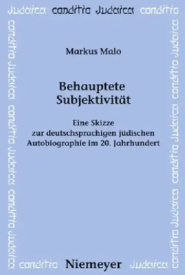 Cover of Behauptete Subjektivität