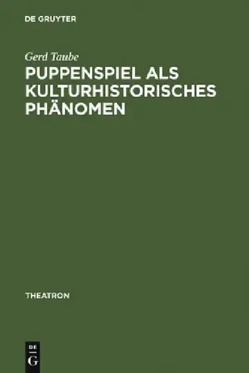 Cover of Puppenspiel als kulturhistorisches Phänomen