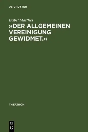 Cover of »Der Allgemeinen Vereinigung Gewidmet.«