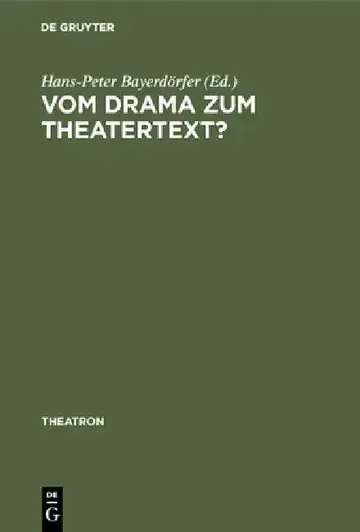 Cover of Vom Drama Zum Theatertext?