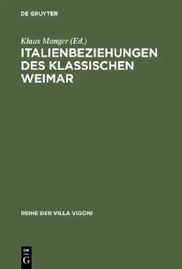 Cover of Italienbeziehungen des klassischen Weimar