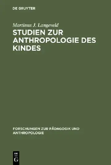 Cover of Studien Zur Anthropologie Des Kindes