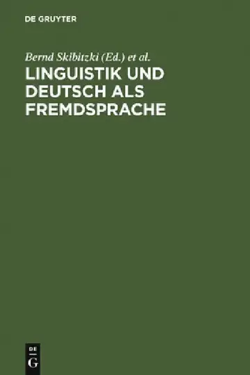 Cover of Linguistik und Deutsch als Fremdsprache
