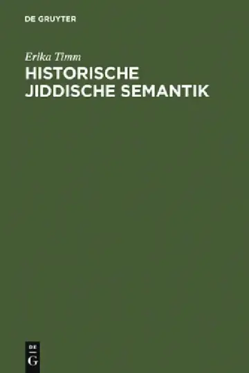 Cover of Historische jiddische Semantik