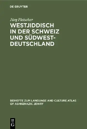 Cover of Westjiddisch in der Schweiz und Südwestdeutschland