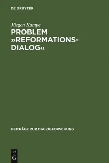 Cover of Problem »Reformationsdialog«