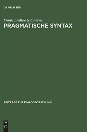 Cover of Pragmatische Syntax