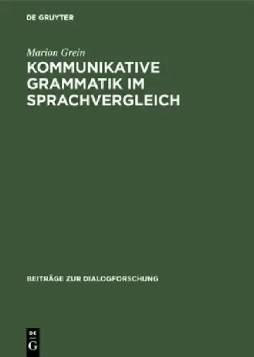 Cover of Kommunikative Grammatik im Sprachvergleich