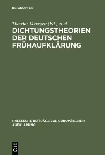 Cover of Dichtungstheorien Der Deutschen Frühaufklärung