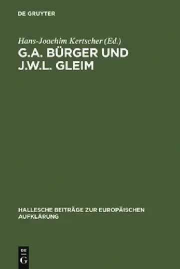 Cover of G.A. Bürger Und J.W.L. Gleim