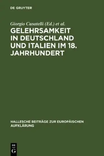 Cover of Gelehrsamkeit in Deutschland und Italien im 18. Jahrhundert