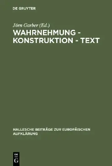 Cover of Wahrnehmung - Konstruktion - Text