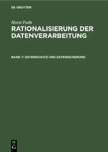 Cover of Datenschutz Und Datensicherung