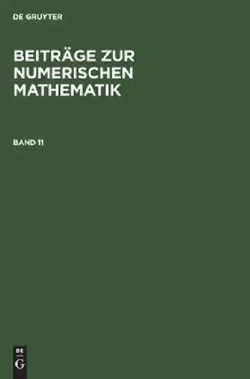 Cover of Beiträge Zur Numerischen Mathematik. Band 11