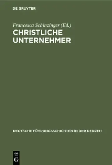 Cover of Christliche Unternehmer