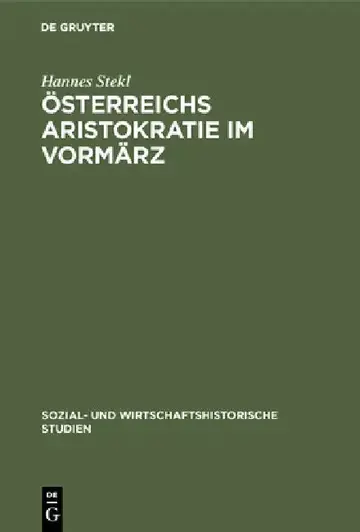 Cover of Österreichs Aristokratie im Vormärz