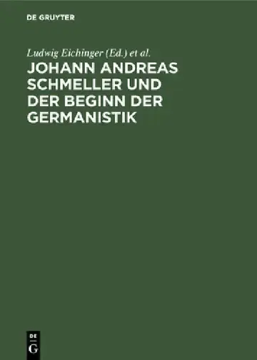 Cover of Johann Andreas Schmeller Und Der Beginn Der Germanistik