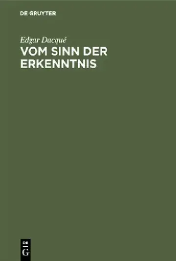 Cover of Vom Sinn Der Erkenntnis