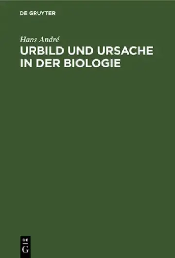 Cover of Urbild Und Ursache in Der Biologie