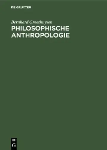 Cover of Philosophische Anthropologie