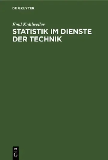 Cover of Statistik Im Dienste Der Technik