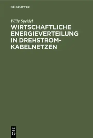 Cover of Wirtschaftliche Energieverteilung in Drehstromkabelnetzen