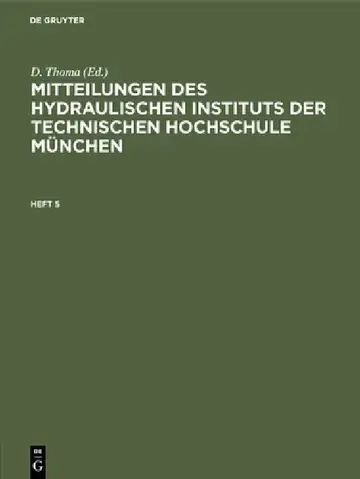 Cover of Mitteilungen Des Hydraulischen Instituts Der Technischen Hochschule München. Heft 5