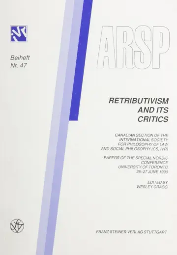 Cover of Retributivism and Its Critics