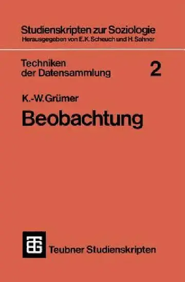 Cover of Techniken Der Datensammlung 2