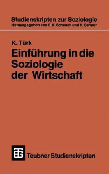 Cover of Einführung in Die Soziologie Der Wirtschaft